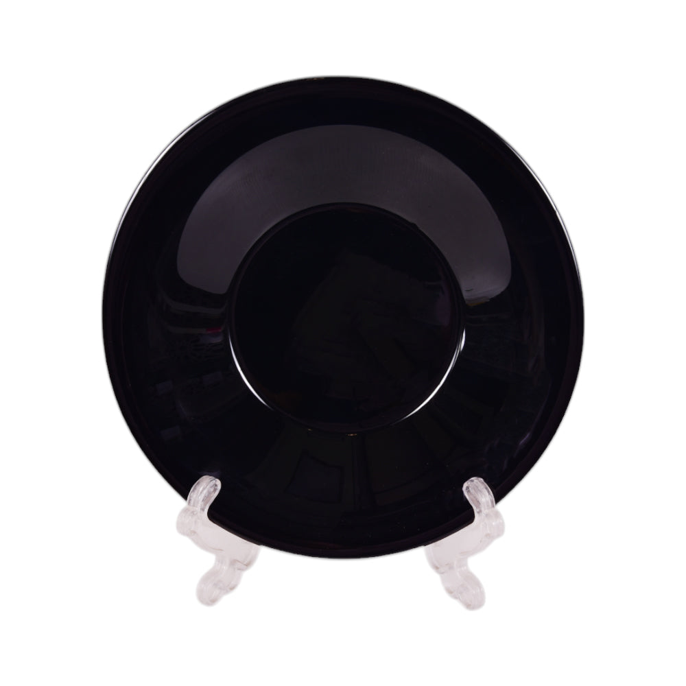 PLATE DEEP MANAL BLACK ROUND B0012 Default Title - MamasJan Crockery