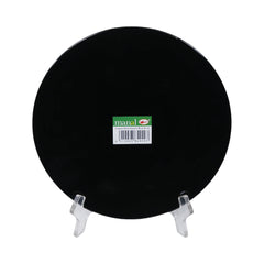 PLATE QUARTER MANAL BLACK ROUND B0014 Default Title - MamasJan Crockery