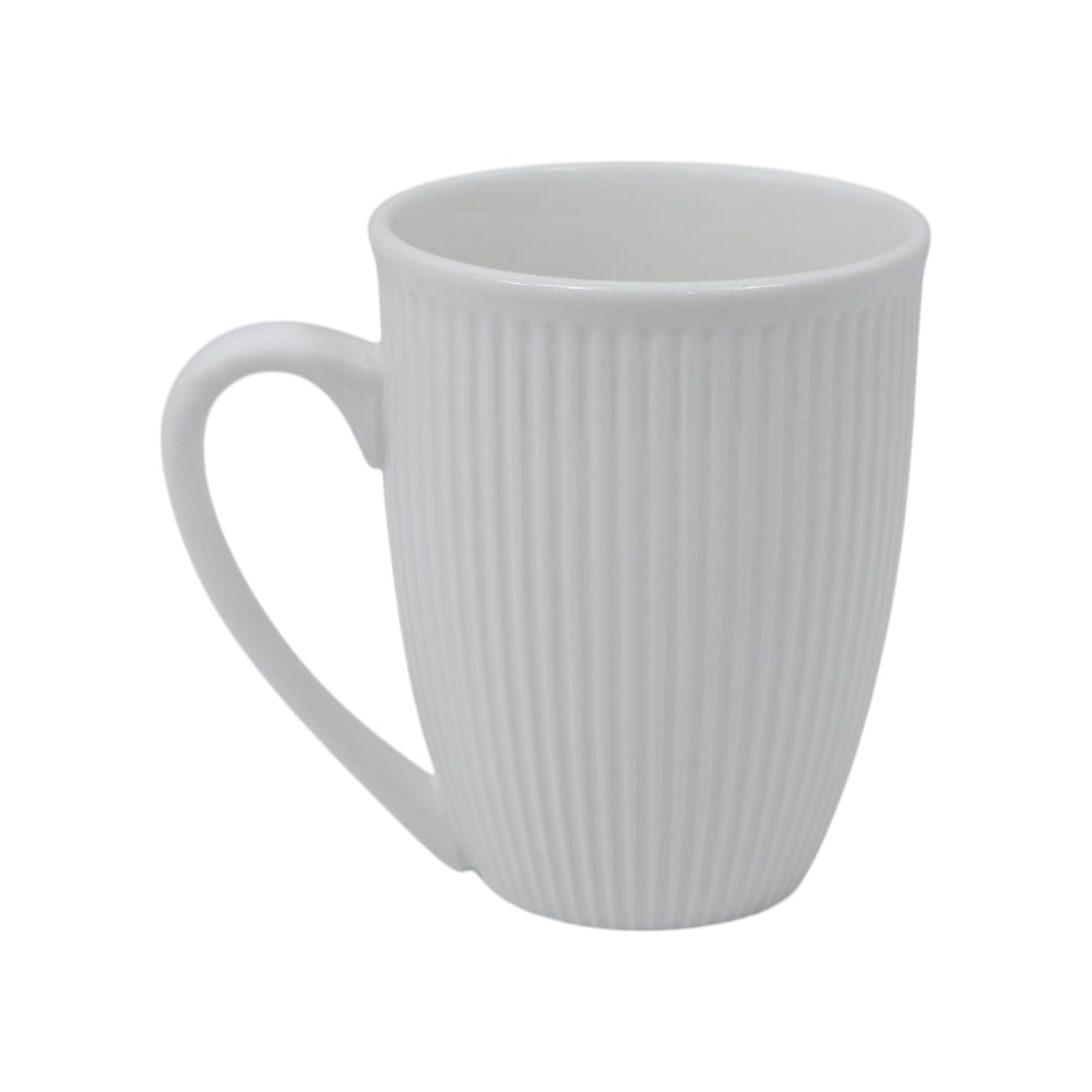 MUG PORCELAIN STRIPE WHITE LYMG36PL2WH Default Title - MamasJan Crockery