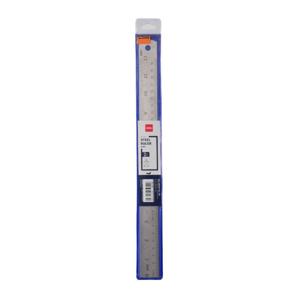 DELI STEEL SCALE 12 INCHES E8463 Default Title - MamasJan Toys