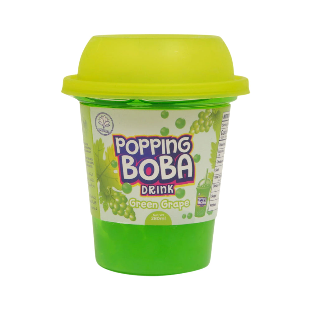 POPPING BOBA DRINK GREEN GRAPE 280 ML Default Title - MamasJan Grocery Food