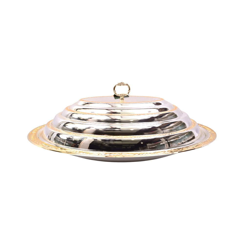 DISH SERVING STEEL JIAMEI IR T807L/SG Default Title - MamasJan Crockery