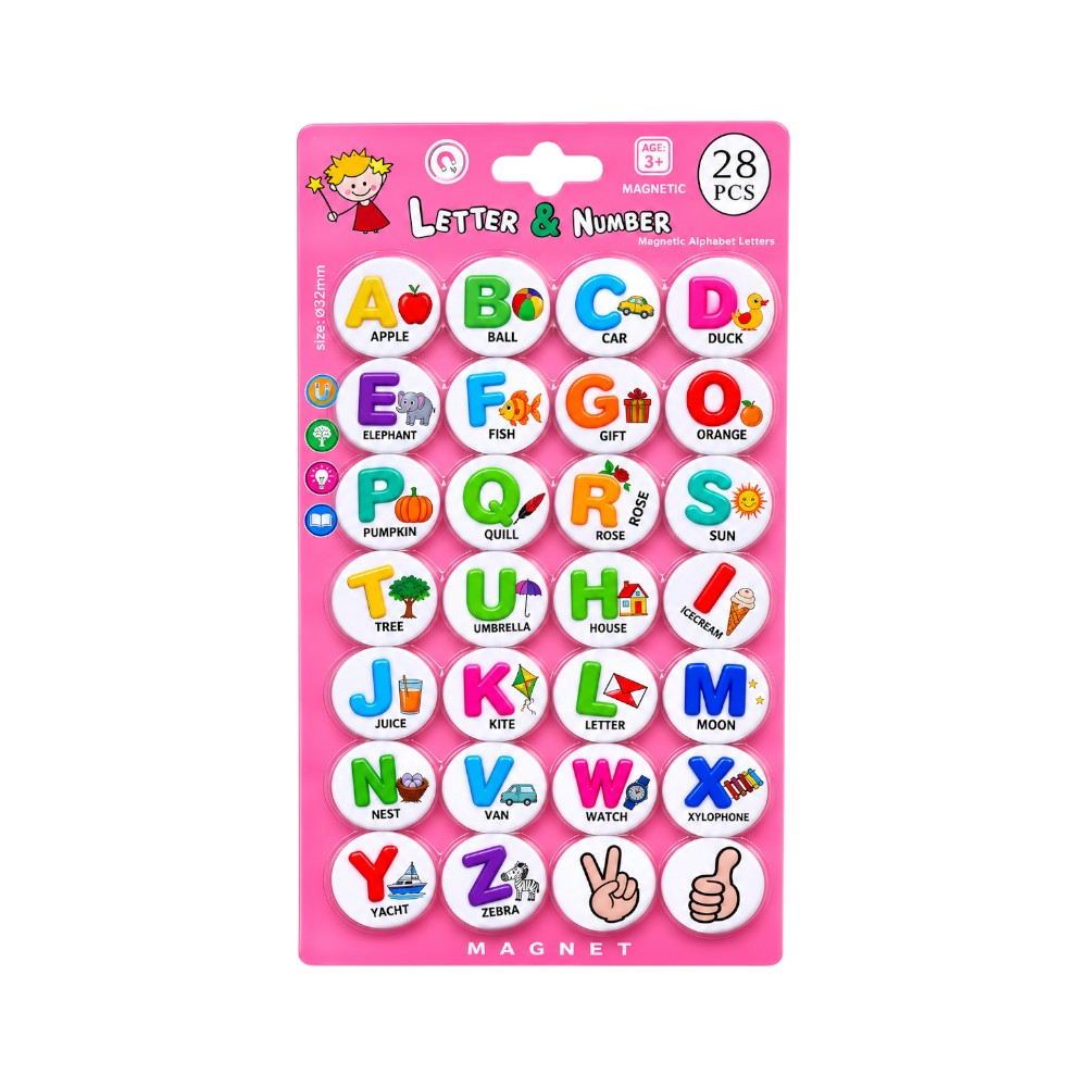 H-0113 MAGNETIC LETTER & NUMBER LETTER 28PC IR Default Title - MamasJan Toys