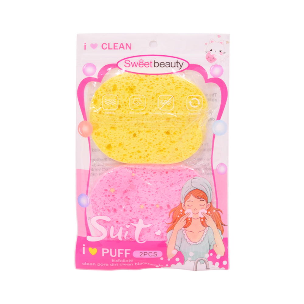 SWEET BEAUTY CLEANSING SPONGE 2IN1 BX-3592 Default Title - MamasJan Makeup