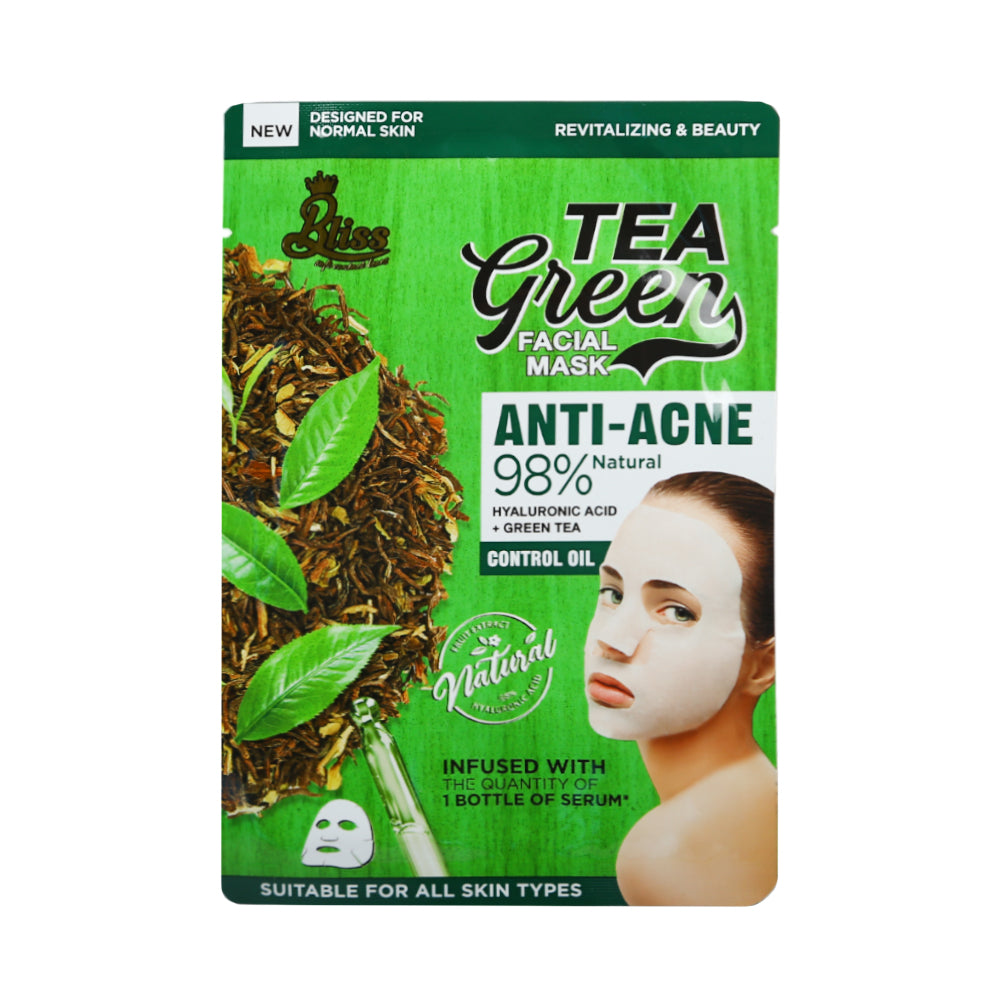 BLISS GREEN TEA ANTI ACNE SHEET MASK 1PC 30ML IR KB72-18 Default Title - MamasJan skincare