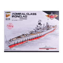 637001 PANLOS BRICKS ADMIRAL CLASS BATTLESHIP BLOCKS 1731PC Default Title - MamasJan Toys