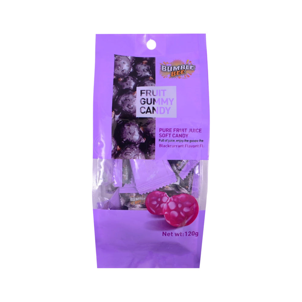 BUMBLE BEE FRUIT JUICE GUMMY BLACKCURRANT 120G BAG Default Title - MamasJan Grocery Food