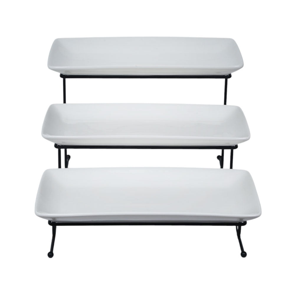 DISH SERVING BRILLIANT 3 TIER BR0066 BASIC Default Title - MamasJan Crockery