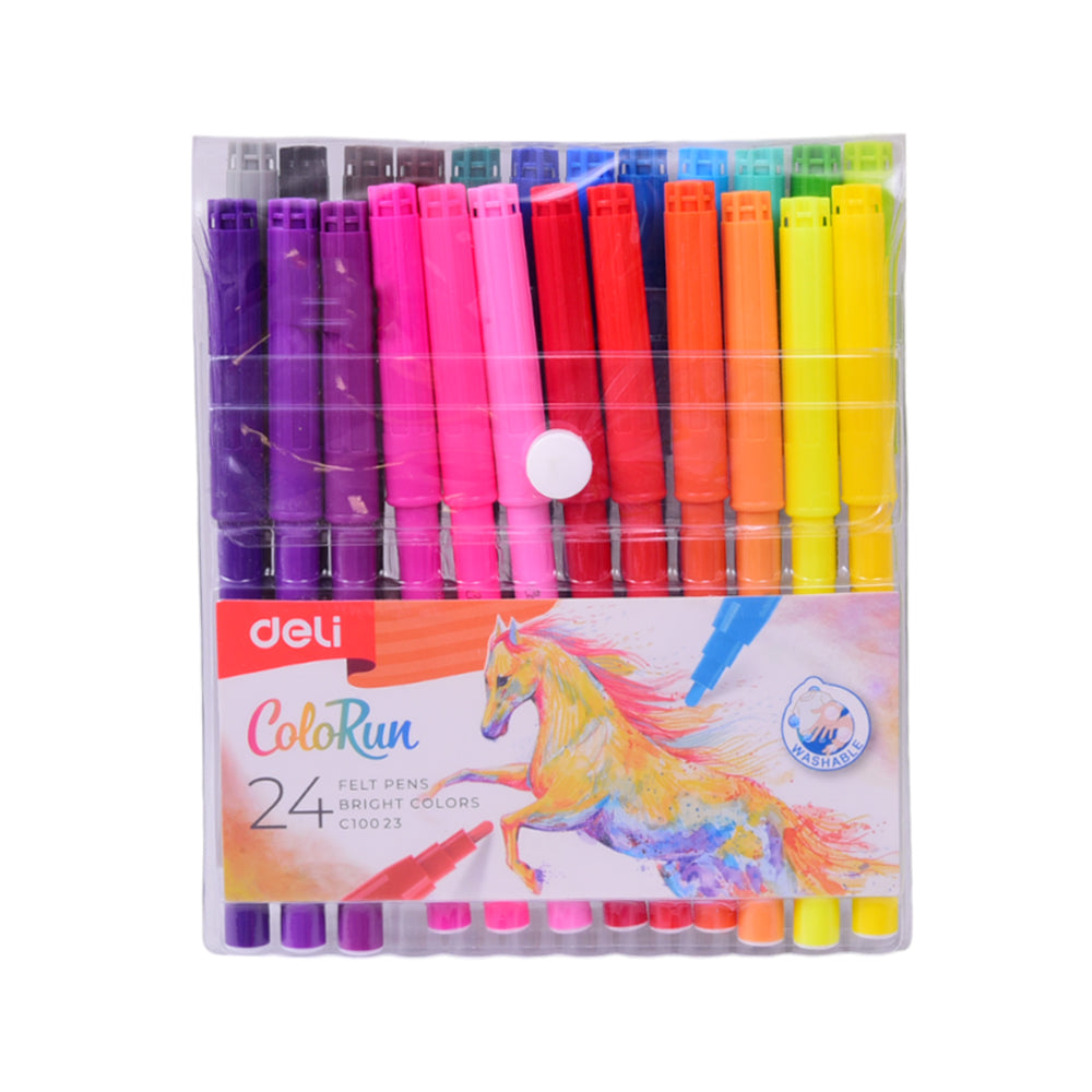 DELI FELT PEN COLOR 24PC 10023 Default Title - MamasJan Toys
