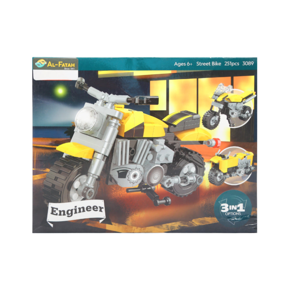 3089 COGO ENGINEER MOTOR CYCLE 3IN1 BLOCKS 251PC H.B Default Title - MamasJan Toys