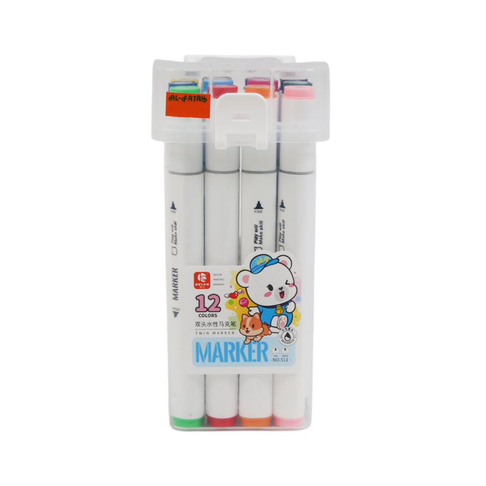 814-12 DOUBLE ART MARKER 12CLR Default Title - MamasJan Toys