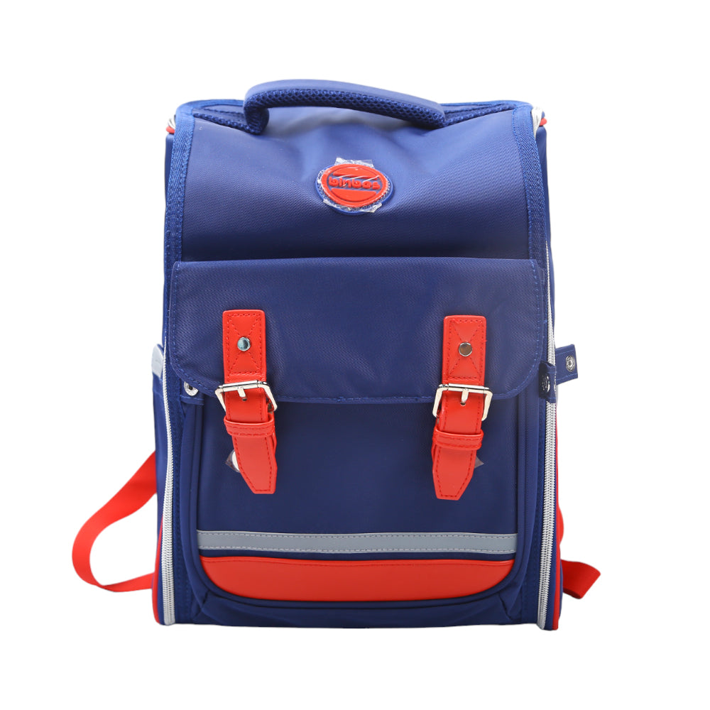 B-3238-1S KIDS SCHOOL BACK PACK NAVY/RED 16 INCH IR Default Title - MamasJan Toys