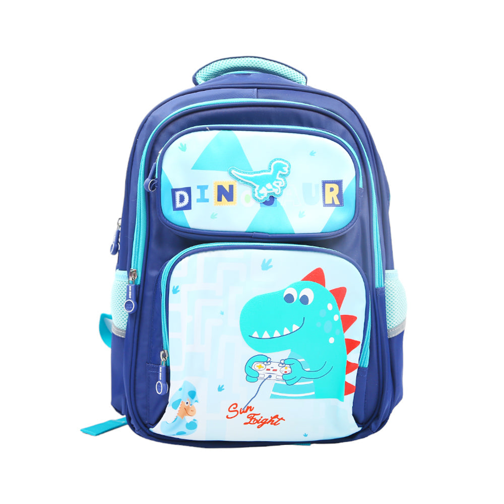 90181 KIDS SCHOOL BACK PACK BLUE DINO 16INCH IR Default Title - MamasJan Toys