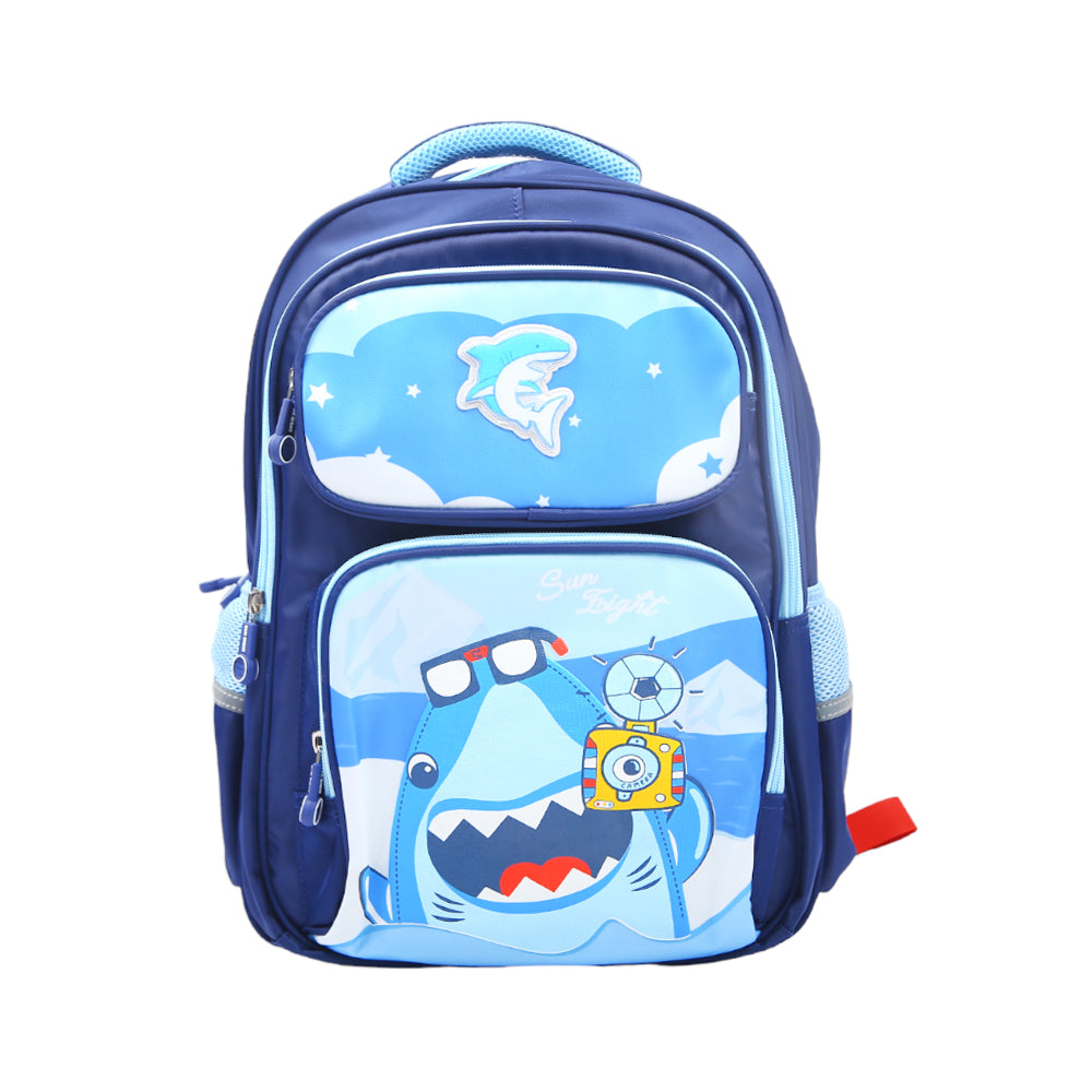 90181 KIDS SCHOOL BACK PACK BLUE SHARK 16INCH IR Default Title - MamasJan Toys