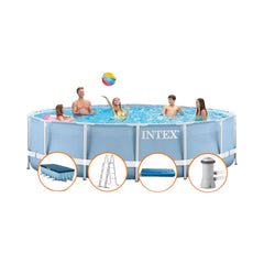 26726 INTEX PRISM FRAME POOL 15X4FT (6+ YEAR) A.I Default Title - MamasJan Toys