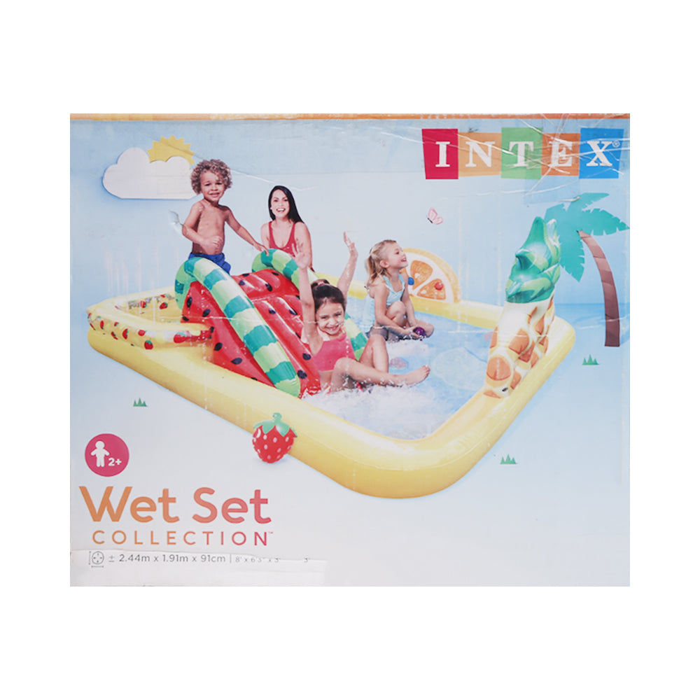 57158 INTEX POOL WITH SLIDE 8*6.3*3 INCHES Default Title - MamasJan Toys