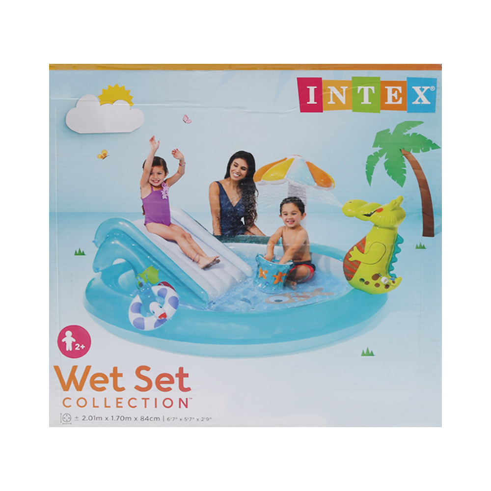 57165 INTEX SLIDE SWIMING POOL 6.7*5.7*2.7 INCH Default Title - MamasJan Toys