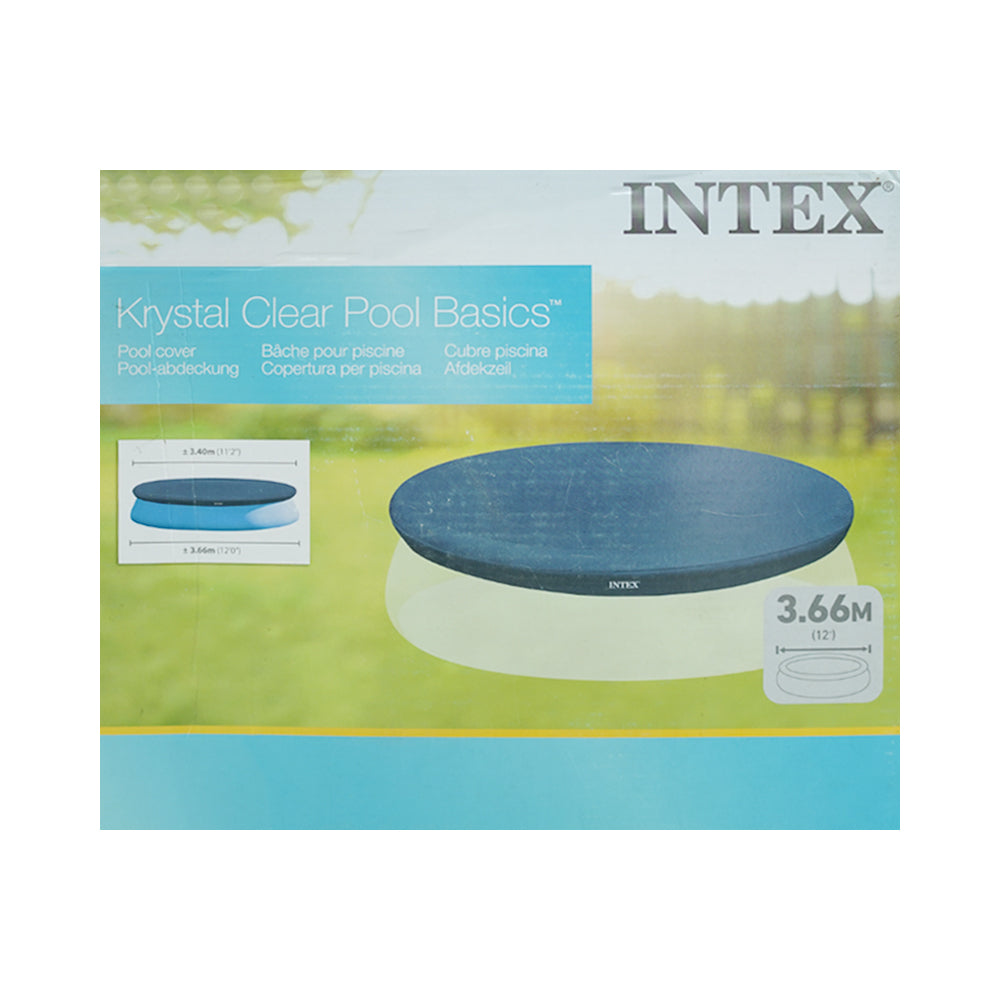 28022 INTEX KRYSTAL CLEAR POOL COVER 12FT A.I Default Title - MamasJan Toys