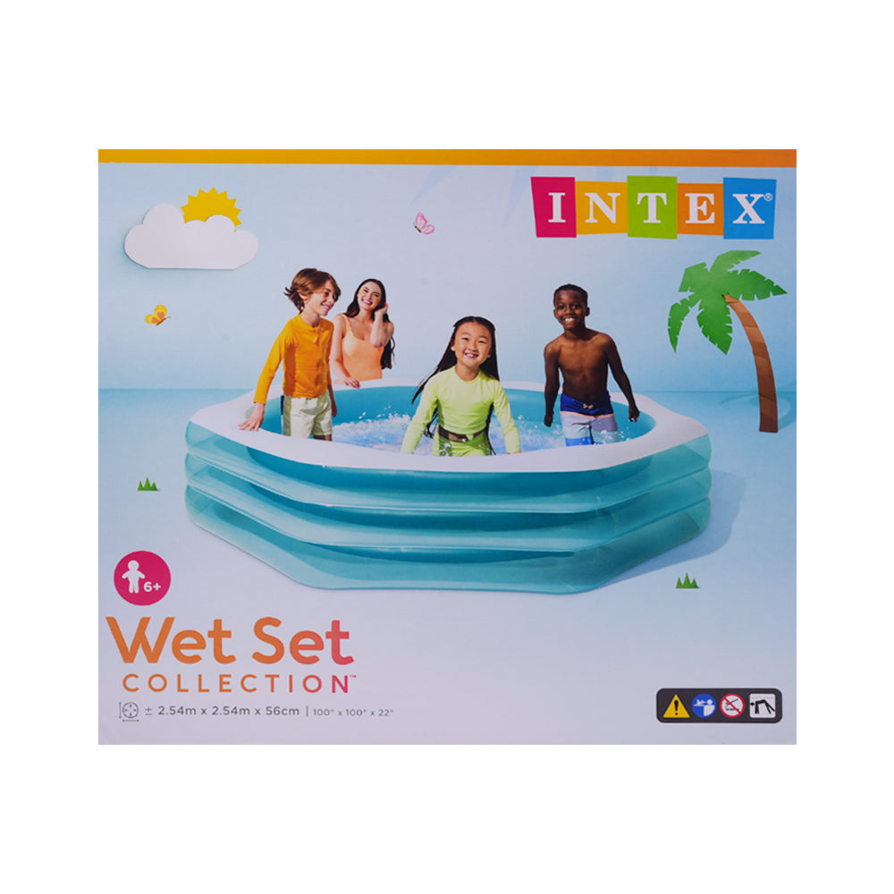 58492 INTEX OCTAGONAL FAMILY POOL 100X100X22 Default Title - MamasJan Toys
