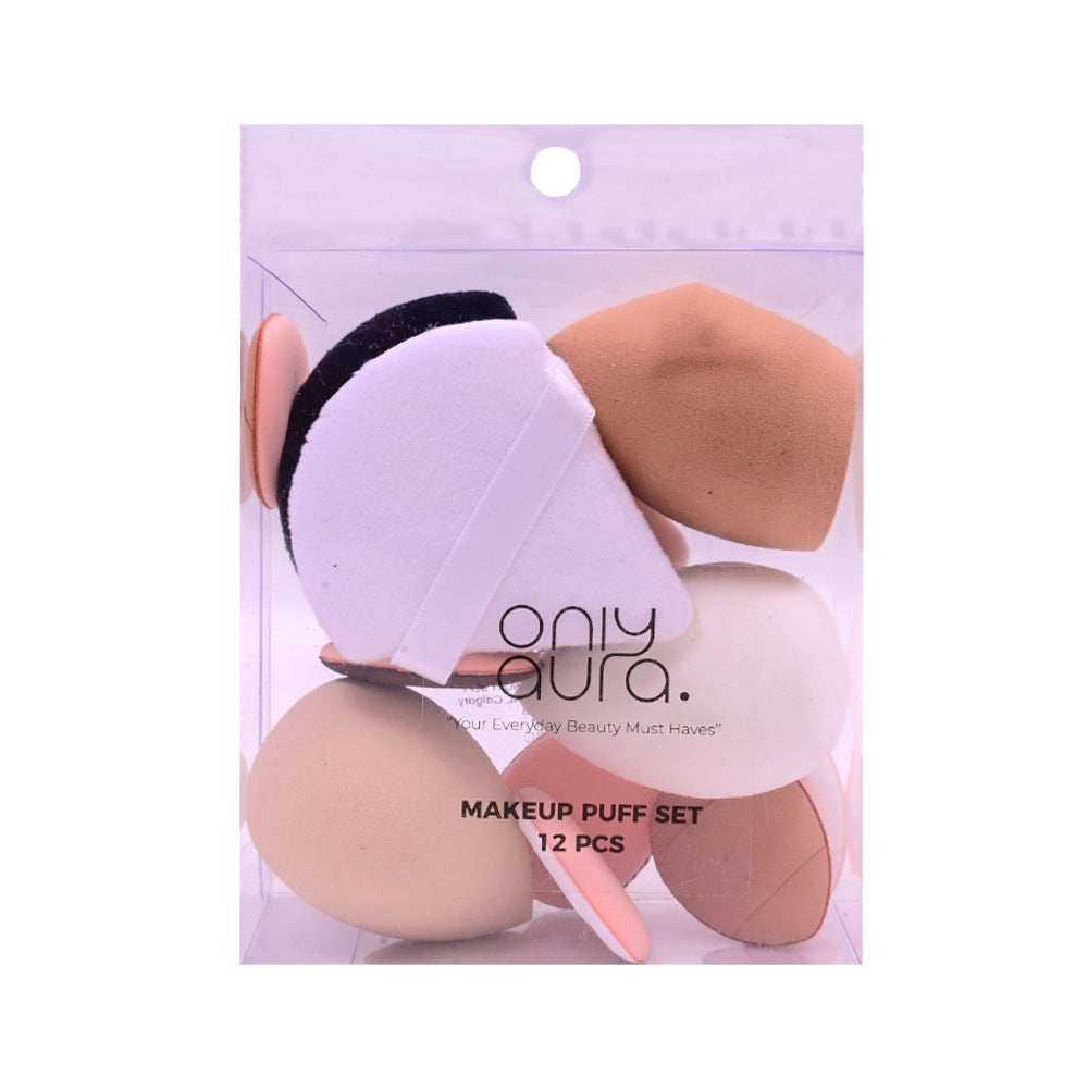 ONLY AURA MAKEUP PUFF 12PC SET FF428 Default Title - MamasJan Makeup