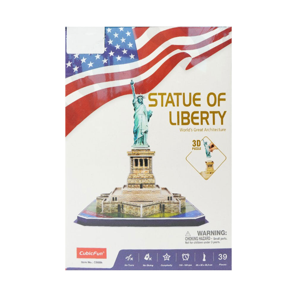 C080H CUBICFUN 3D PUZZLE STATUE OF LIBERTY 39PC Default Title - MamasJan Toys