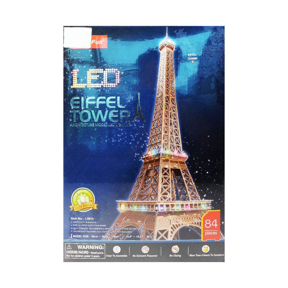 L091H CUBICFUN 3D PUZZLE LED EIFFEL TOWER 84PC Default Title - MamasJan Toys