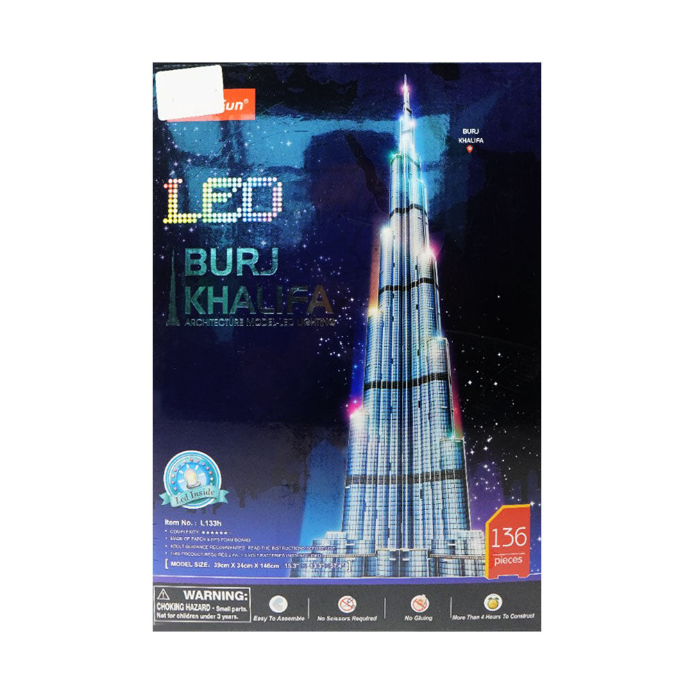 L133H CUBICFUN 3D PUZZLE BURJ KHALIFA 136PC Default Title - MamasJan Toys