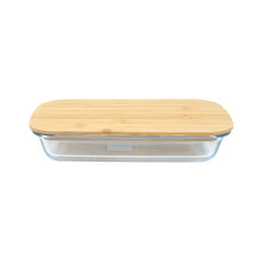 DISH BAKING DELIGHT KING RECTANGULAR WITH BAMBOO LID 4341 Default Title - MamasJan Crockery