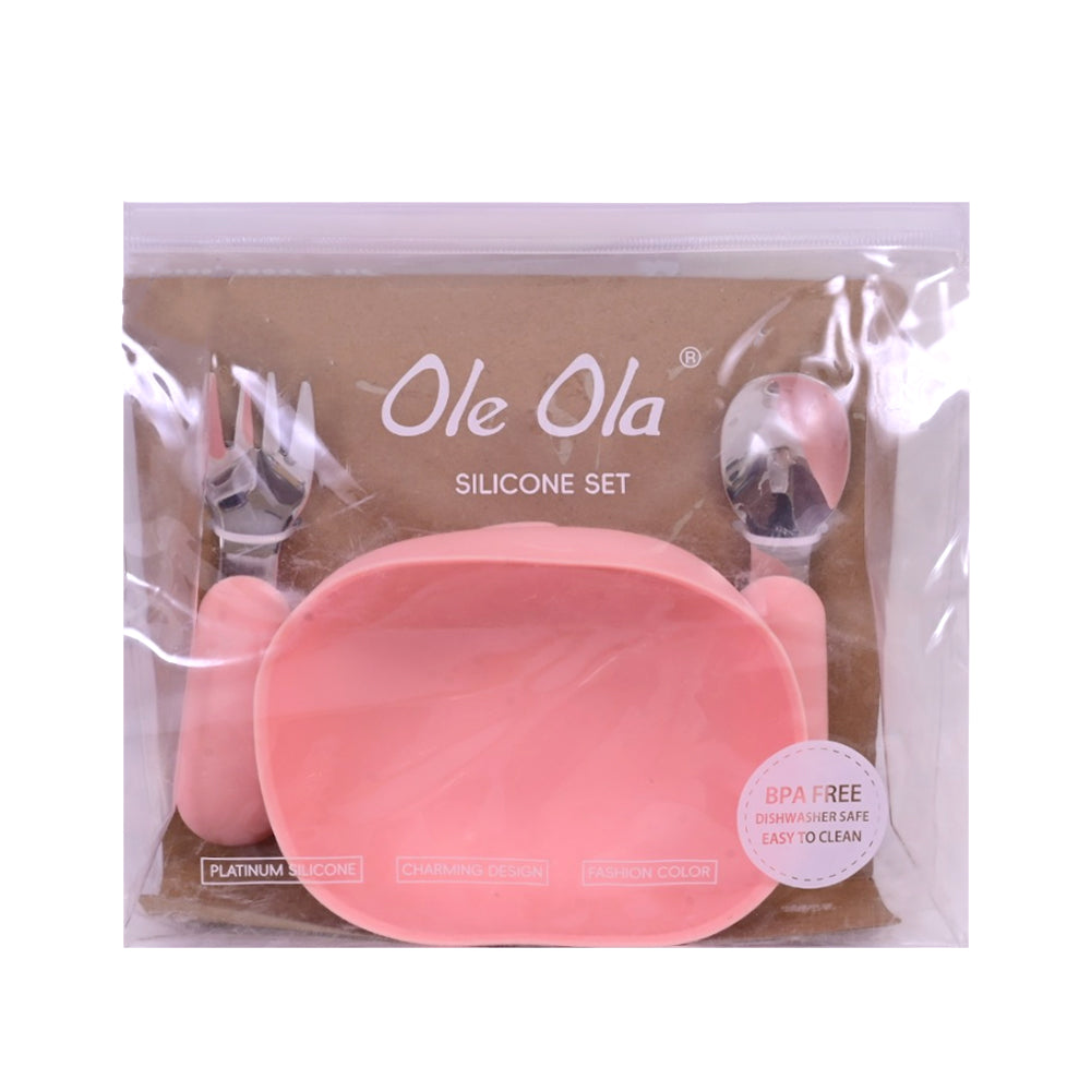 SK-6187 OLE OLA SILICONE DINNER SET IR Default Title - MamasJan Toys