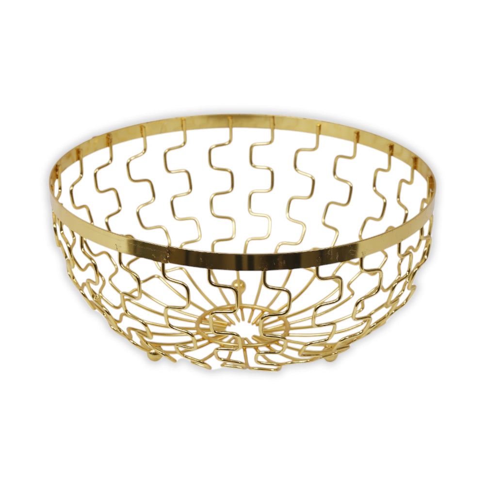 FRUIT BASKET GOLDEN A06-141A HFE Default Title - MamasJan Crockery
