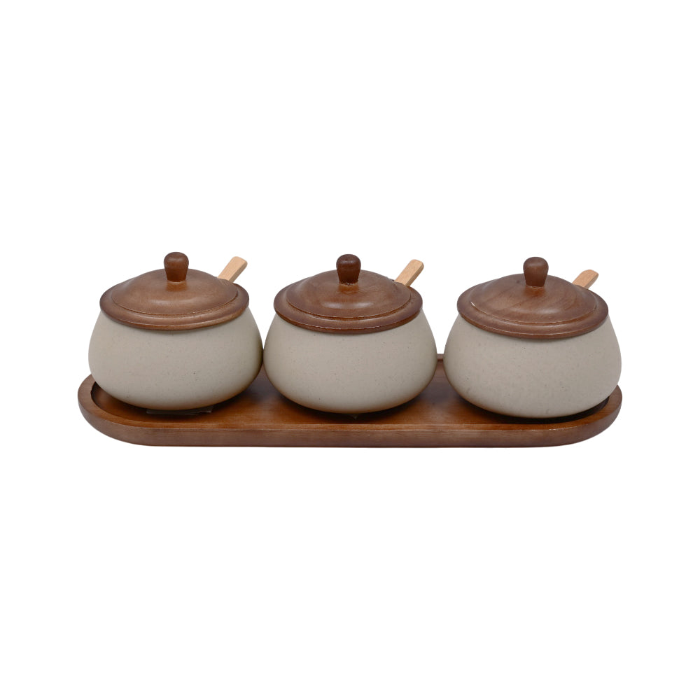 SUGAR POT SET 4 PCS PORCELAIN IR QX9/YY2580-3 Default Title - MamasJan Crockery
