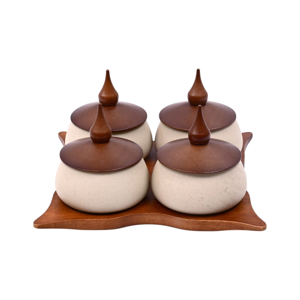 BOWL SAUCE SET 5 PCS PORCELAIN IR QX11/YY2578-4G Default Title - MamasJan Crockery