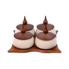 BOWL SAUCE SET 5 PCS PORCELAIN IR QX11/YY2578-4G Default Title - MamasJan Crockery