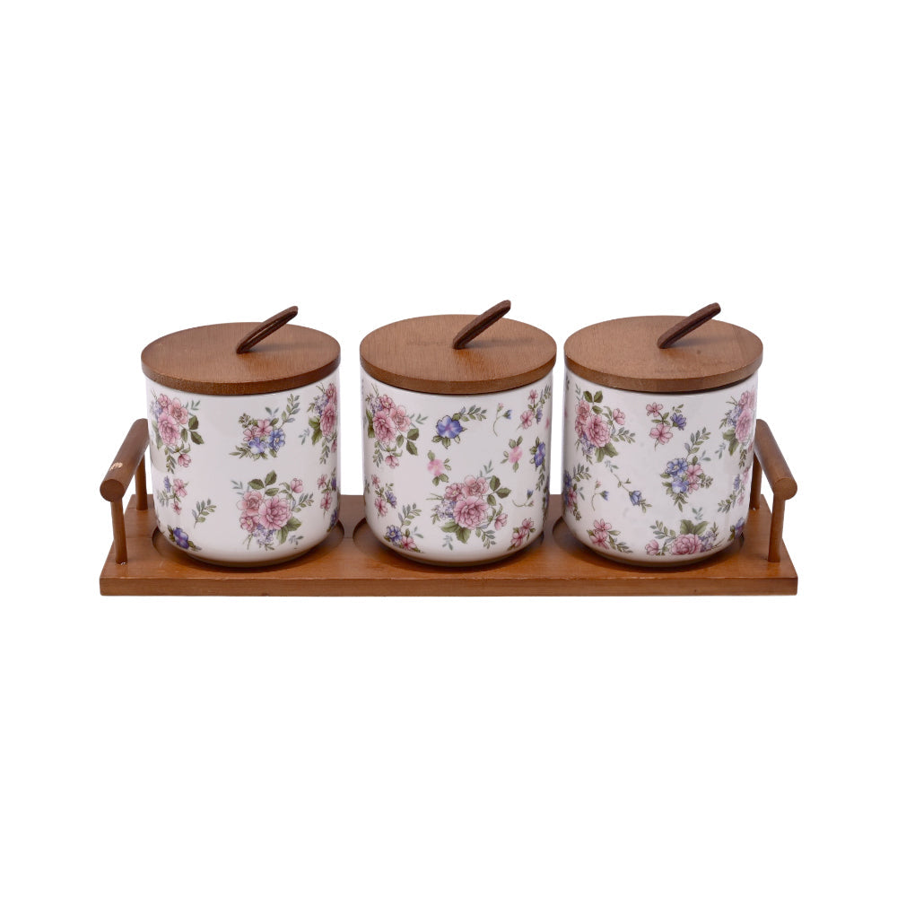 JAR SET 4 PCS PORCELAIN IR QX16/ZY1175-1 Default Title - MamasJan Crockery