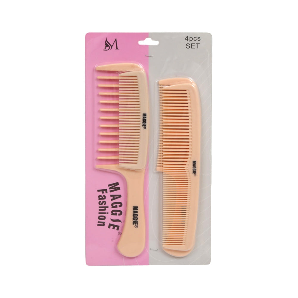 MAGGIE HAIR COMB SET 4PC QZ711 Default Title - MamasJan haircare