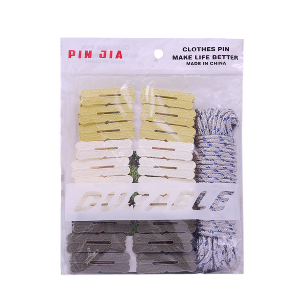 PIN JIA CLOTH CLIP 20PC & ROPE SET IR 9809 148-152 Default Title - MamasJan Grocery Nonfood