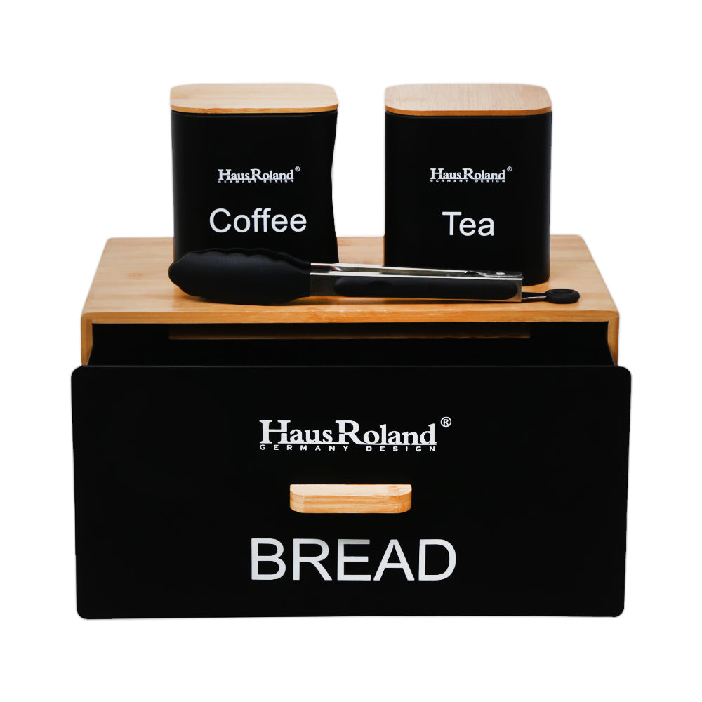BREAD BOX SET 4PC HAUSROLAND HR407-1 Default Title - MamasJan Crockery