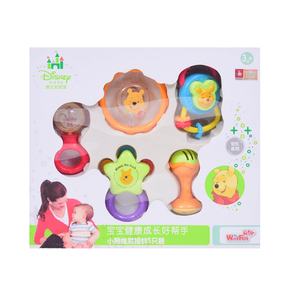 3079D1-N1 WINNIE BABY RATTLE SET 5PCS A.I Default Title - MamasJan Toys