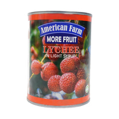 AMERICAN FARM LYCHEE IN LIGHT SYRUP 565 GM Default Title - MamasJan Grocery