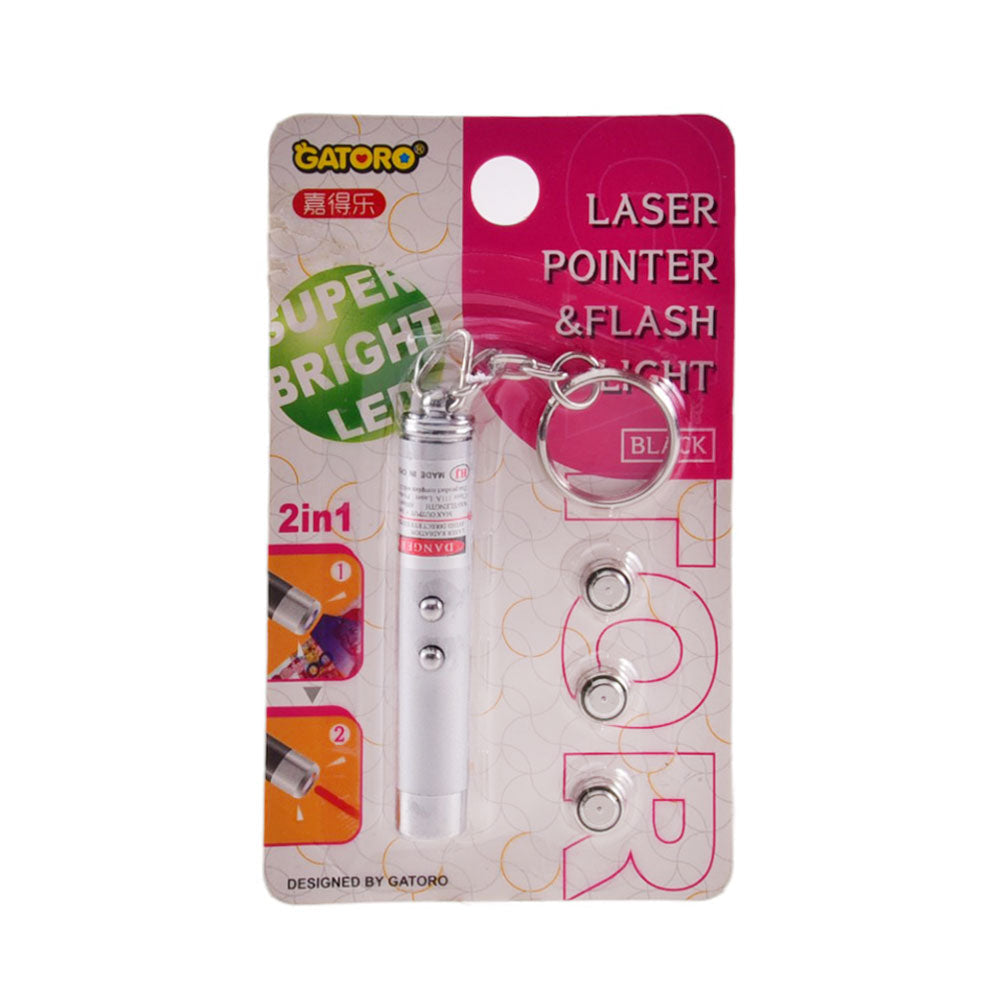 2056 GATORO LASER POINTER FLASH LIGHT 2 IN 1 Default Title - MamasJan Toys