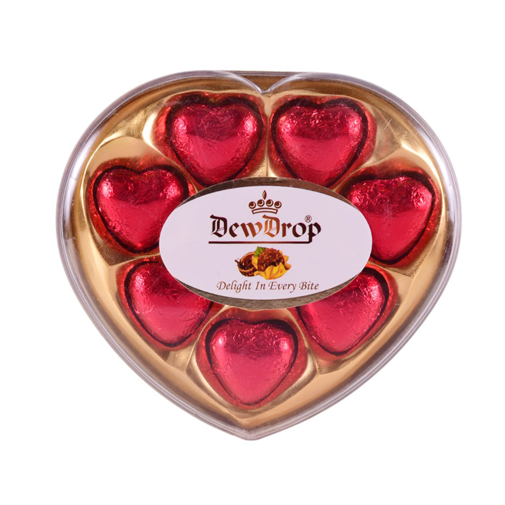 DEW DROP SOLID CHOCOLATE RED HEART SHAPE H08R 64 GM Default Title - MamasJan Grocery