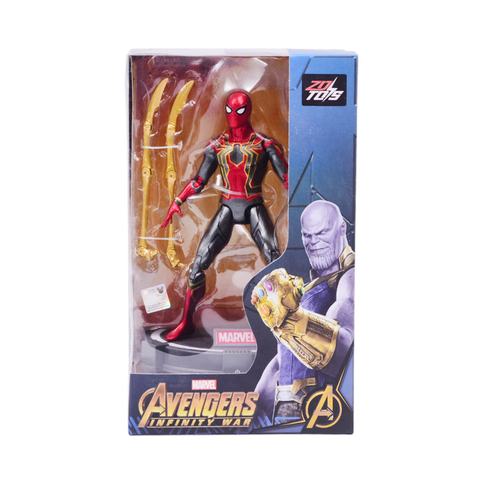 1606-12 IRON SPIDERMAN WITH LUMINOUS STAND FIGURE A.I Default Title - MamasJan Toys