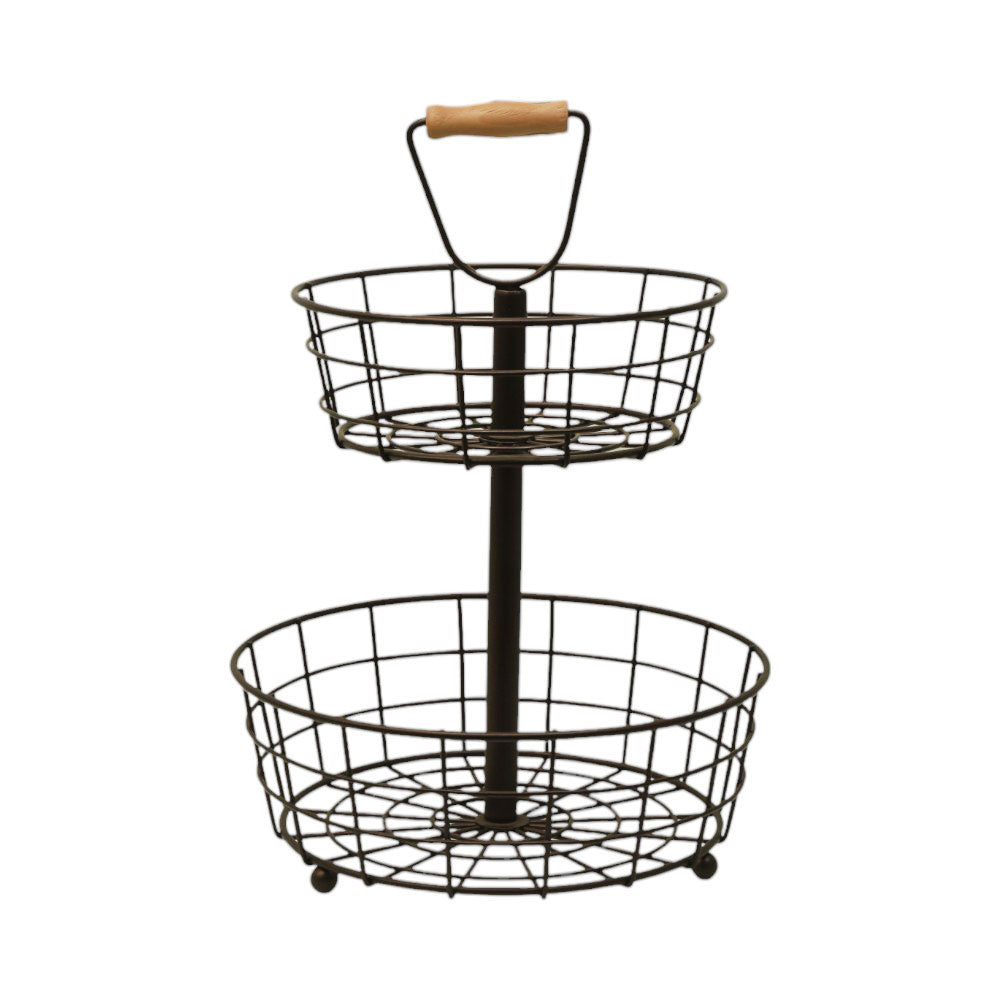 FRUIT BASKET 2 TIRE LXG28 Default Title - MamasJan Crockery