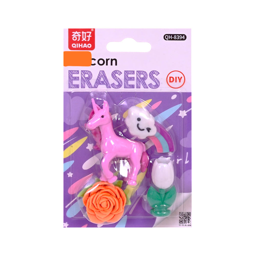 QH-8394 FANCY ERASER UNICORN S.T Default Title - MamasJan Toys