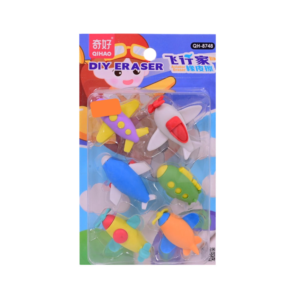 QH-8748 FANCY PLANE ERASER Z.B Default Title - MamasJan Toys