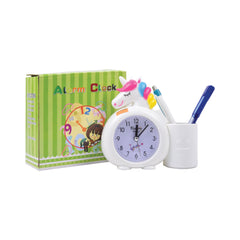 7051/7051 UNICORN ALARM CLOCK WITH PEN HOLDER A.M Default Title - MamasJan Toys