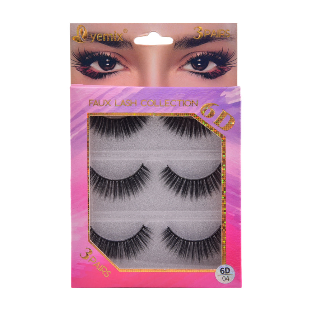 EYEMIX EYELASH 6D 3PAIR IR E-7291 Default Title - MamasJan Makeup