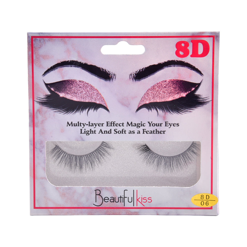 BEAUTIFUL KISS EYELASH 8D 1PAIR IR E-7398 Default Title - MamasJan Makeup