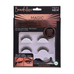 BEAUTIFUL KISS MAGIC EYELINER & EYE LASHES & TWEEZER KIT IR Default Title - MamasJan Makeup