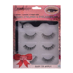 BEAUTIFUL KISS EYELASH 3PAIR IR E-7583 Default Title - MamasJan Makeup